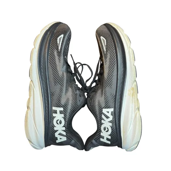Hoka One One Clifton 9 Shoes Womens Size 9.5 Black Mesh Running Sneakers - Image 5