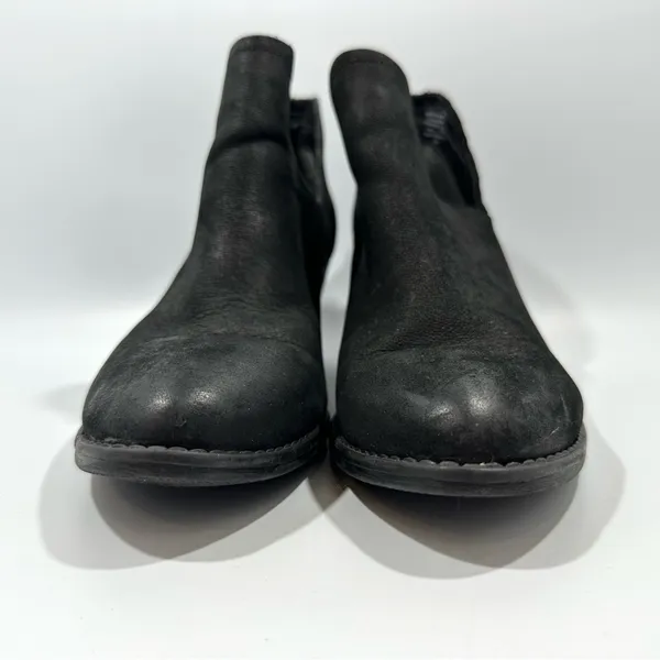 Steve Madden Adelphie Black Distressed Nubuck Leather Booties 8.5 M Boho Grunge - Image 6