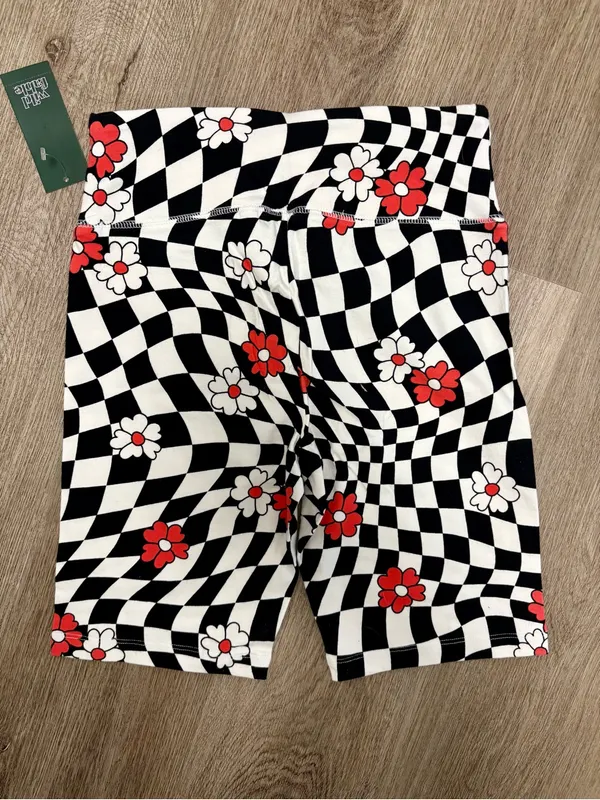 Wild Fable Black Checkered Bike Shorts - Image 4