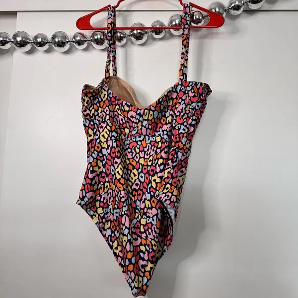 Summersalt The Wide Strap Oasis one piece swimsuit in multi-color leopard - Image 9