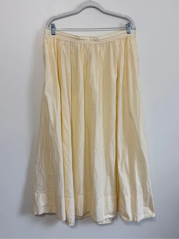 Aerie Yellow Striped The New Essential Skirt Size XL - Image 2