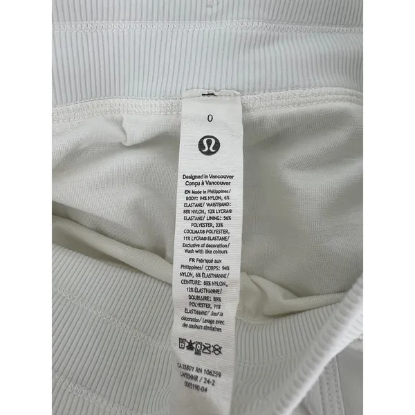 Lululemon Dance Studio Pant III Lined White Mid Rise Size 0 30" Inseam - Image 5