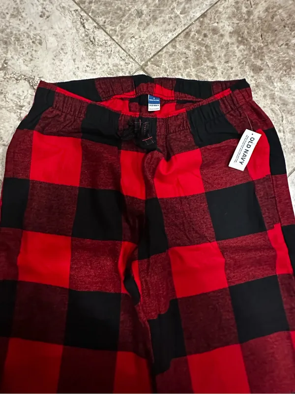 Old Navy Flannel Pajama Pants NEW Mid Rise Red Buffalo Plaid Small 738108 - Image 5