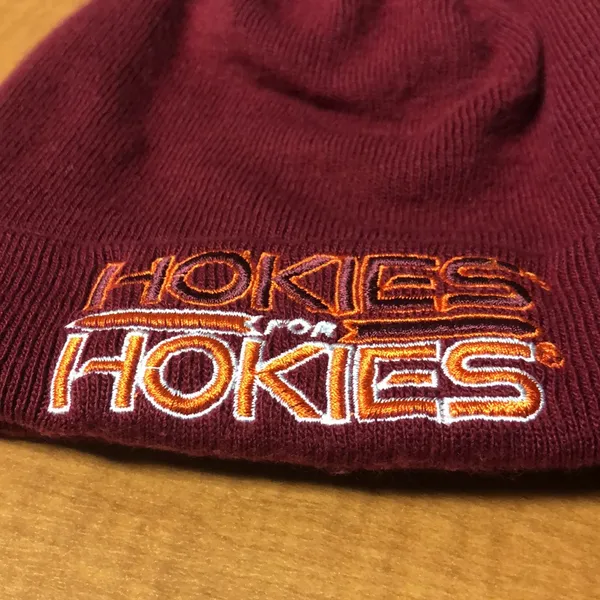 Virginia Tech Hokies Beanie Hat Red - Image 2