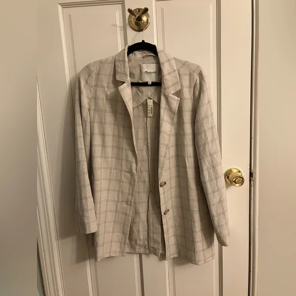 NWT Madewell Dorset Blazer in Windowpane - Image 5
