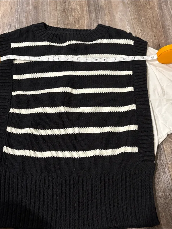 ANTHROPOLOGIE Layered Sweater Vest Medium - Image 10