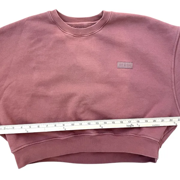 SET ACTIVE‎ Cropped Sweatshirt Medium Brown Fleece - Image 6
