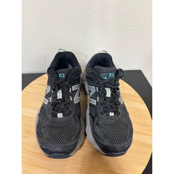 New Balance 510v4 Trail Running Shoes‎ Womens 6.5 Black Blue Silver All Terrain - Image 2