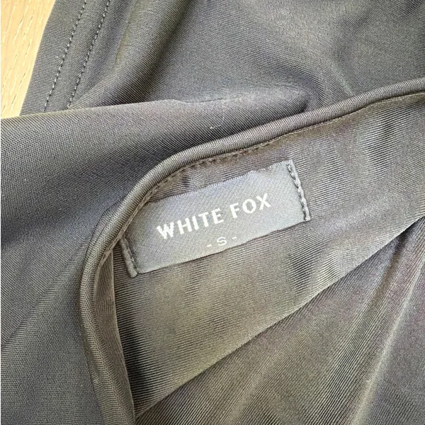White Fox Halter Top If You Need My Love Size S Black - Image 4