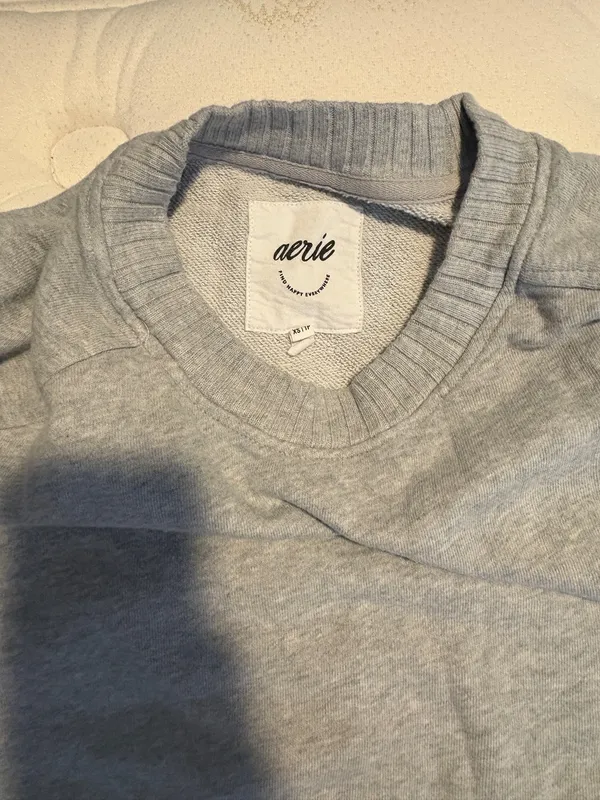 Aerie Crewneck Sweatshirt Grey Oversized - Image 2
