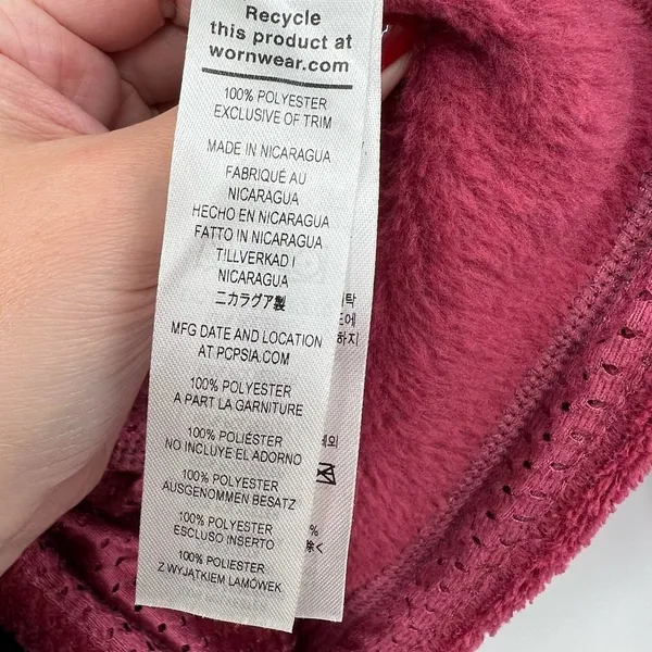 PATAGONIA Synchilla Retool Snap-T Pullover magenta / pink pockets size medium - Image 10
