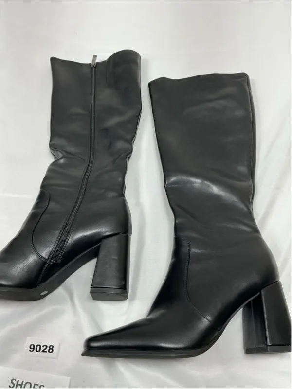 Womans Excellent Modatope Knee High Fashion Boots 9 Black Side Zip - Image 2