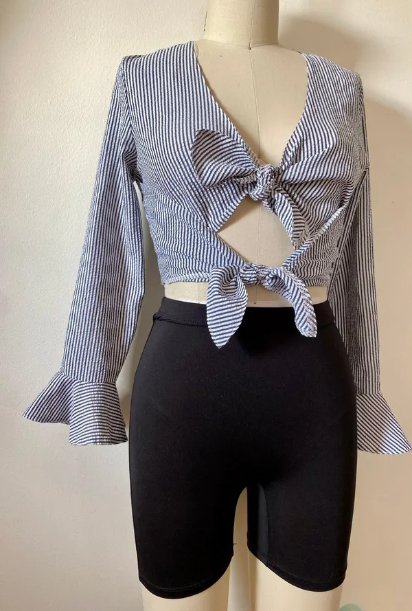 SEEK the Label Double Tie Crop Top - Image 2
