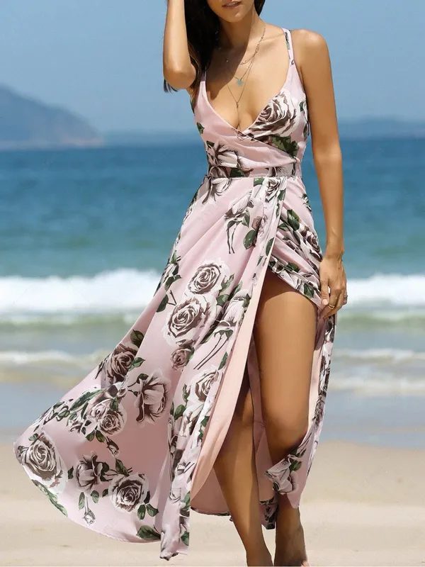 Zaya Collection Floral Crossback Cami Maxi Dress - Image 4