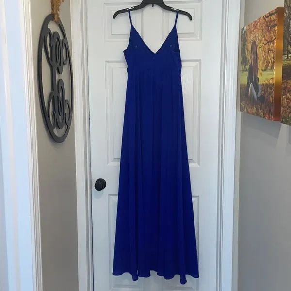 Lulu’s On the Silver Screen Royal Blue Maxi Dress - Image 7