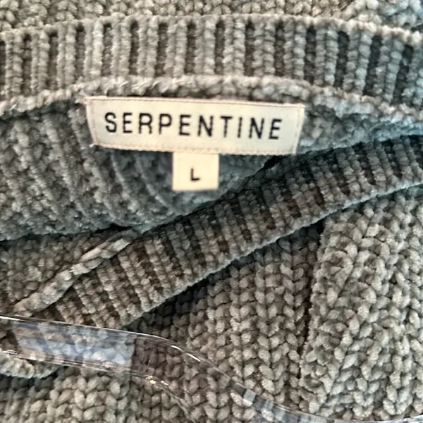 Serpentine Knit‎ Sweater Size Large Green - Image 12