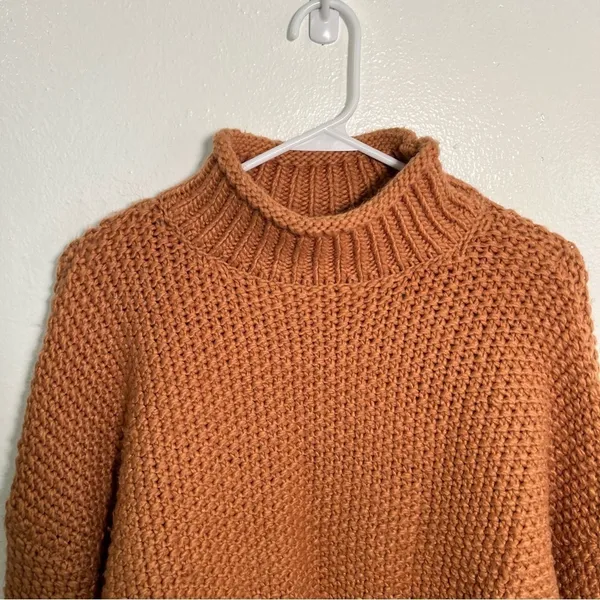Etophe‎ Studios Women's Size Small/Medium Mock Neck Sweater Rust Brown Orange - Image 3