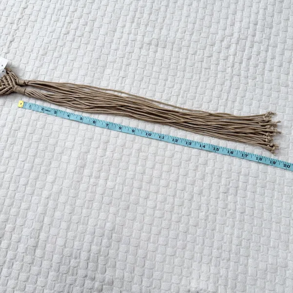 NWT Macrame Boho Woven Rattan Straw Rope Braid Waist Belt Khaki Tan - Image 15