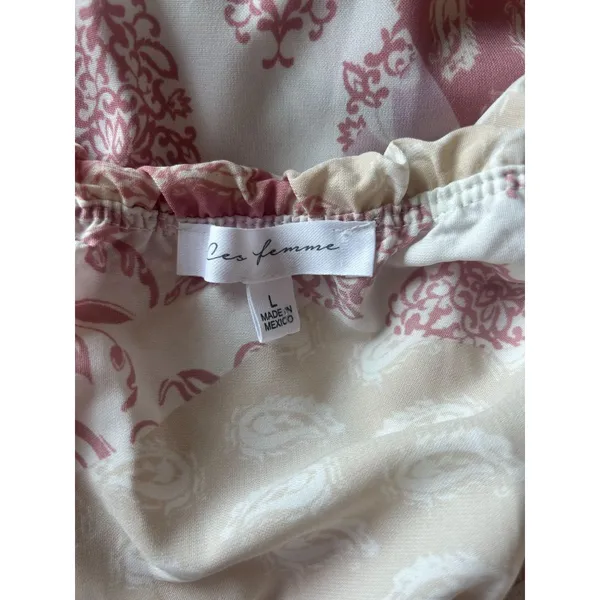 Ces Femme White, Pink and Green Patterned Maxi Dress - Image 7