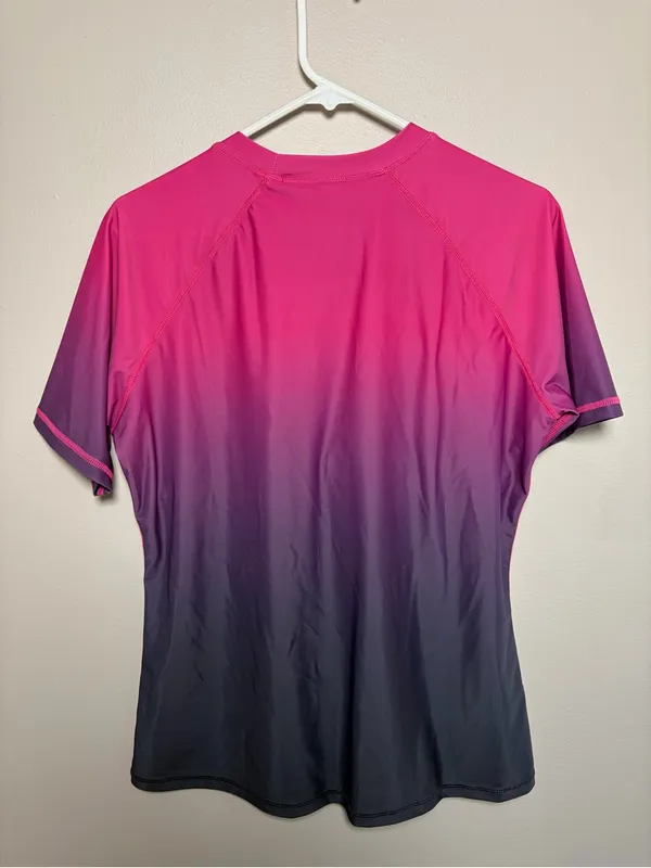 Women’s Pink Ombre Swim Rash Guard - Unbranded - Image 2