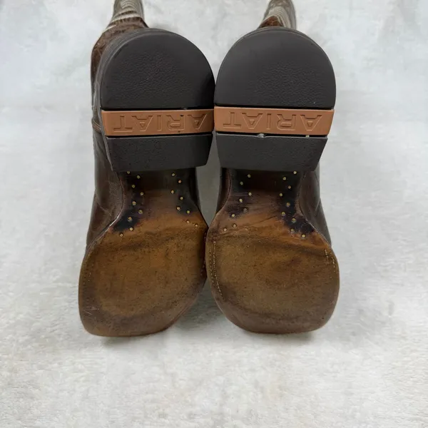Ariat Circuit Patriot Weathered Tan Leather Square Toe‎ Boots 7B Heritage - Image 14