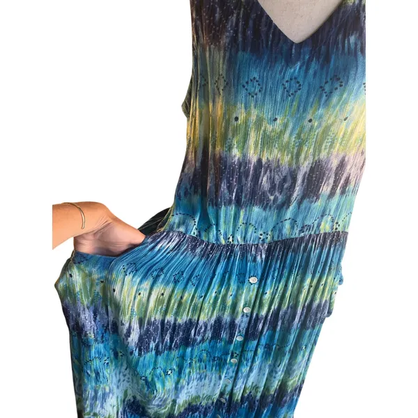 Chic BILA Rayon Tie-Dye Midi Dress for Women - Stylish & Comfy - Image 5