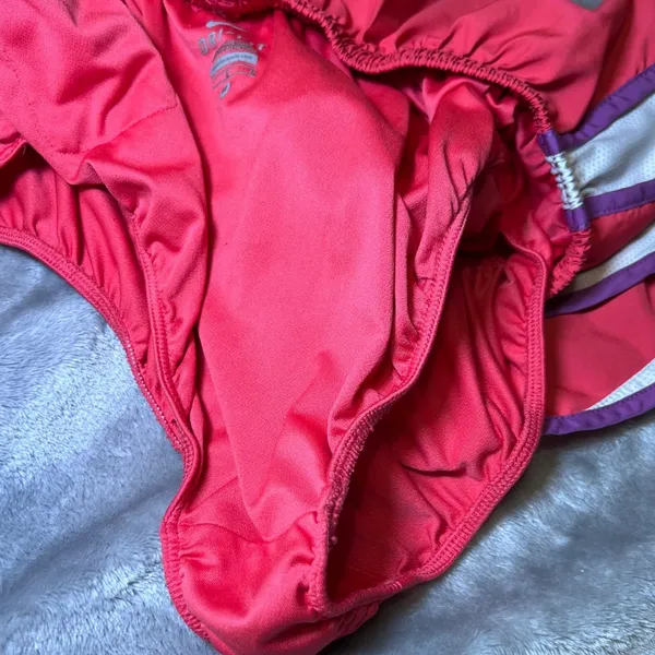 Nike Womens Size Medium Dri-FIT Running Shorts Pink‎ White Purple Athletic Gym - Image 11