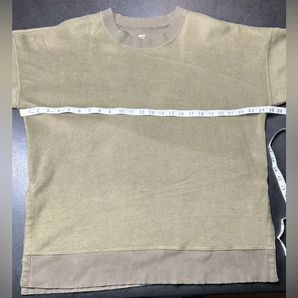 Aerie Size M Oversized Brushed Fleece Olive Green Pullover Tunic Sweatshirt - Image 5