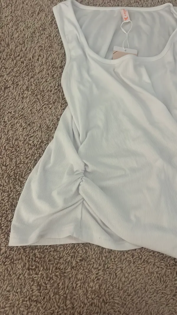 Square neck Tank top White Size M - Image 3