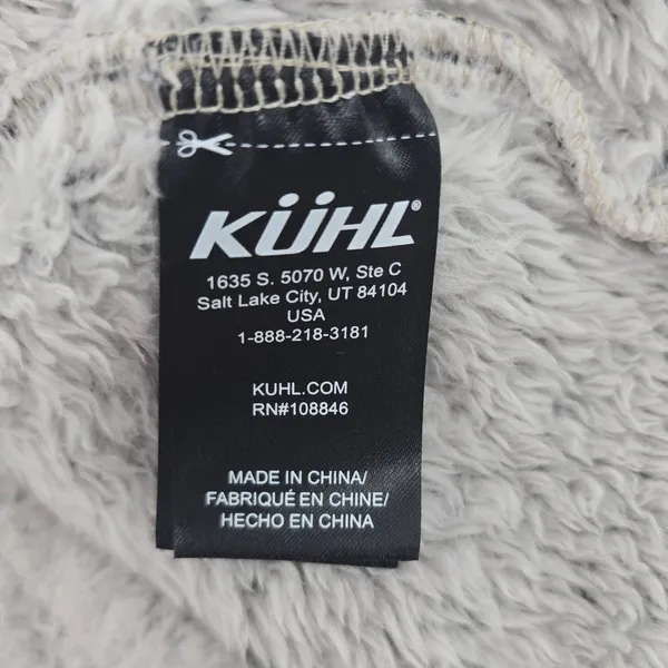 KUHL Vest Womens S Flight Stone Gray Quilted Fleece Full Zip 4443 EUC - Image 4