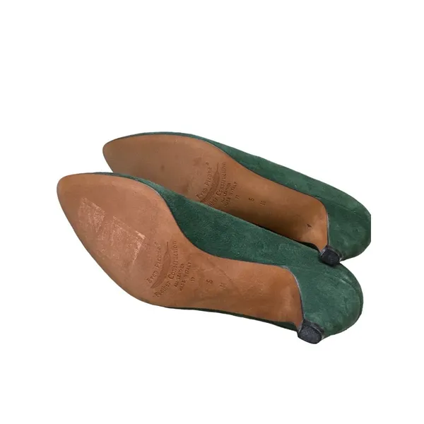 Evan Picone women’s green leather suede heels shoes size 5M SKU 3812 - Image 8
