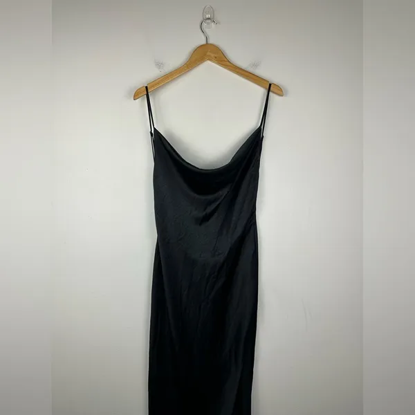 Oh Polly Carmela Cowl Neck High‎ Slit Maxi Dress in Black Women’s Sz 8 NWT - Image 3