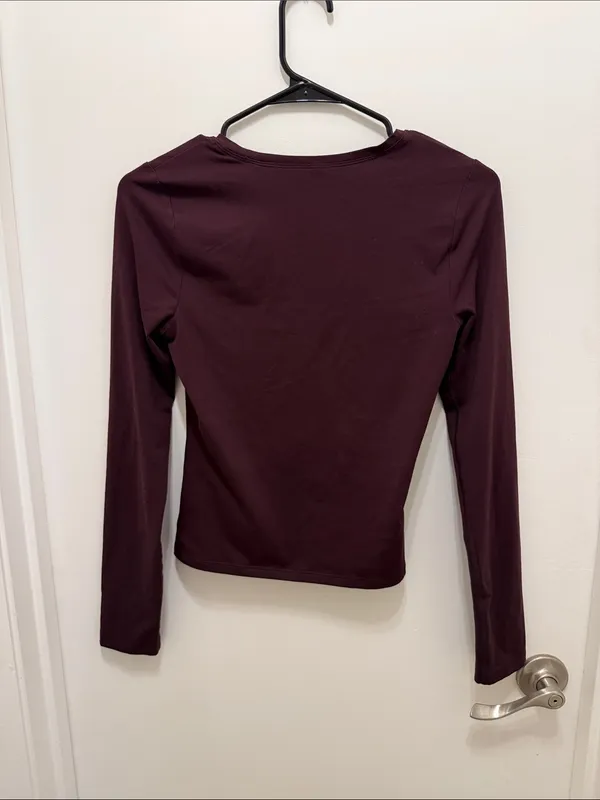 Vuori Purple Scoop Neck Long Tee - Image 3