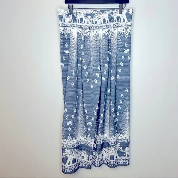 Women’s Elephant‎ Grey Wide Leg Slit Pants Size L/XL - Image 5