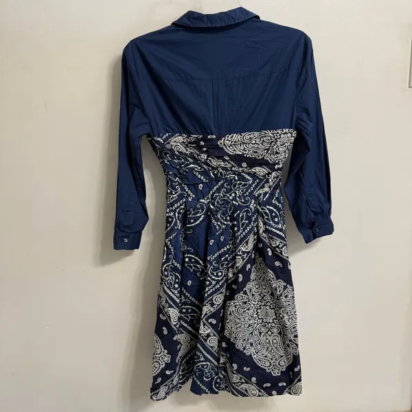 NWT $148 Anthropologie x Holding Horse Flared Bandana Side-Zip Shirt Dress 0 - Image 4
