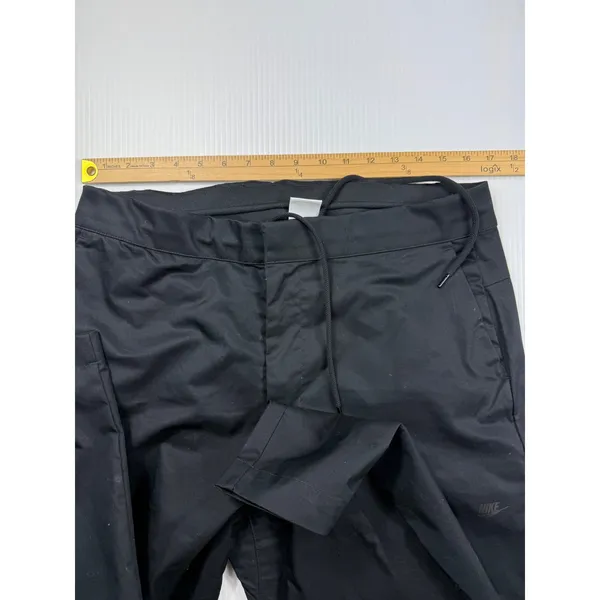 Nike Woven Pants Drawstring Waist Lightweight Black Trousers‎ Size 34 - Image 4