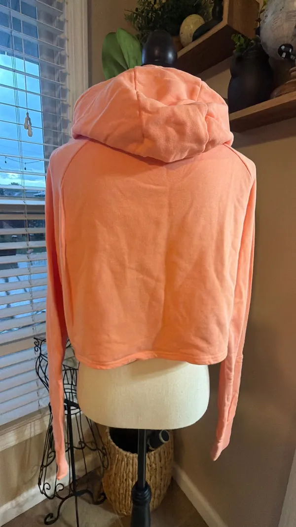 Gymshark Coral Pink Cropped Hoodie - Image 5