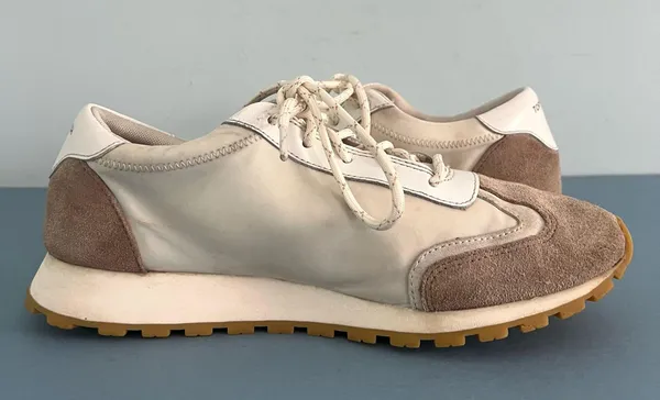Tory Burch Annie Nylon Suede Ivory White Runner Sneakers - Image 5