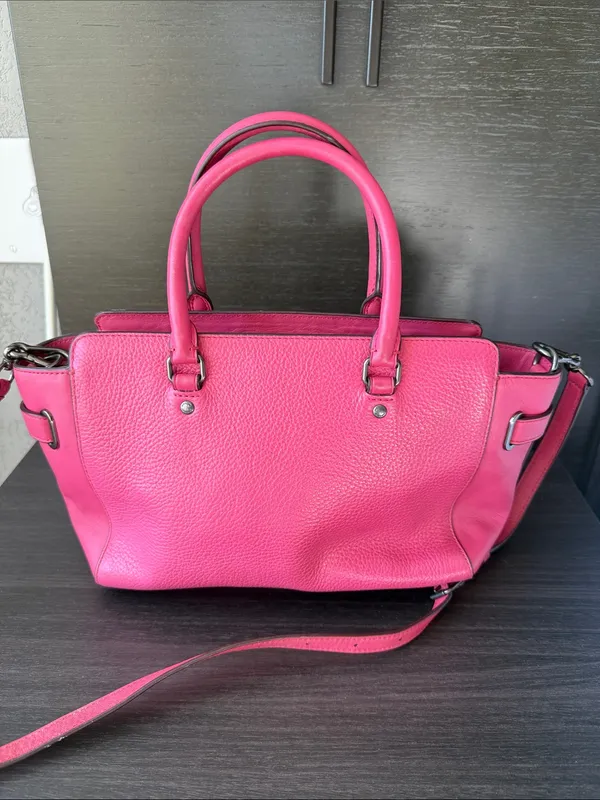 Coach mini Swagger Bag Leather Pink Turn Lock Zip Top Tote Cross body - Image 4
