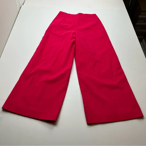 Maeve by Anthropologie Women’s Size‎ 2 Pink Wide-Leg Cropped Pant Pockets Preppy - Image 13