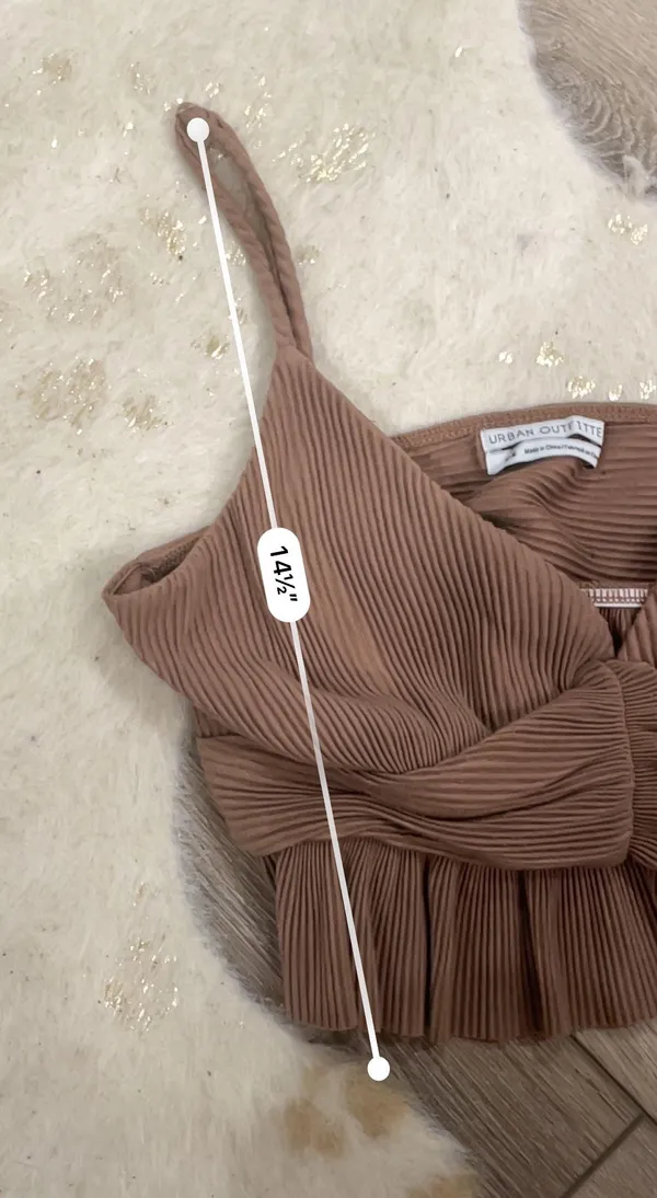 Urban Outfitters Brown Ribbed Cropped Tank - Image 4