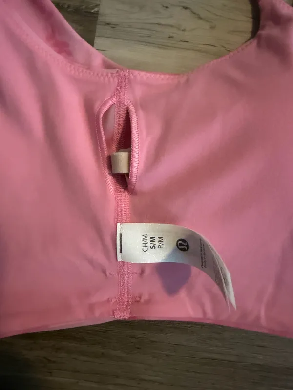 Lululemon Bend this front to back bra cami spaghetti straps A-C Strawberry Smoothie S/M NWT - Image 6