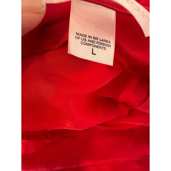 Vintage Y2K Victorias Secret Red Satin Mesh Babydoll Nightie‎ Gown Sexy Large - Image 8