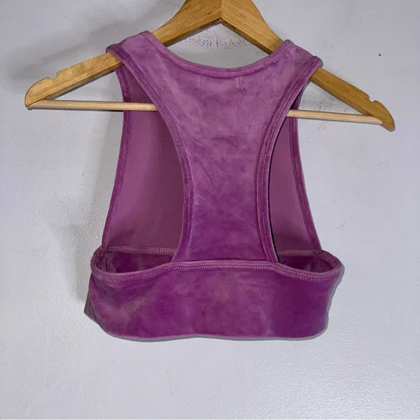 juicy couture Small Crop‎ Bling Crop Top Velour Sport Bra Lollipop Pink CP - Image 2