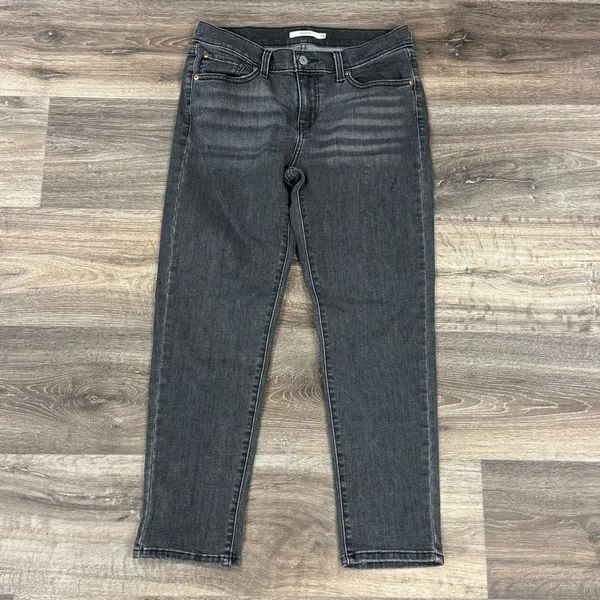 Levi’s Boyfriend Jeans Dark Grey Women’s 28 - Image 2