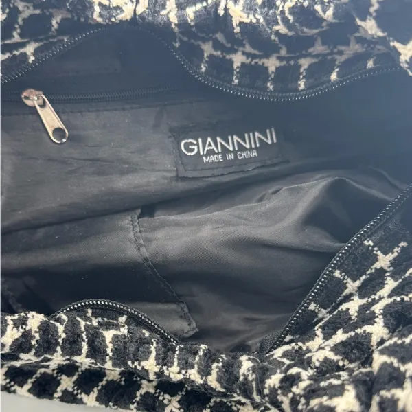 Giannini Black & White Grid Pattern “Dumpling” Handbag - Image 8
