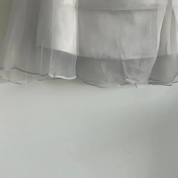 Source Unknown Silver Chiffon Mini Party‎ Dress - Image 6