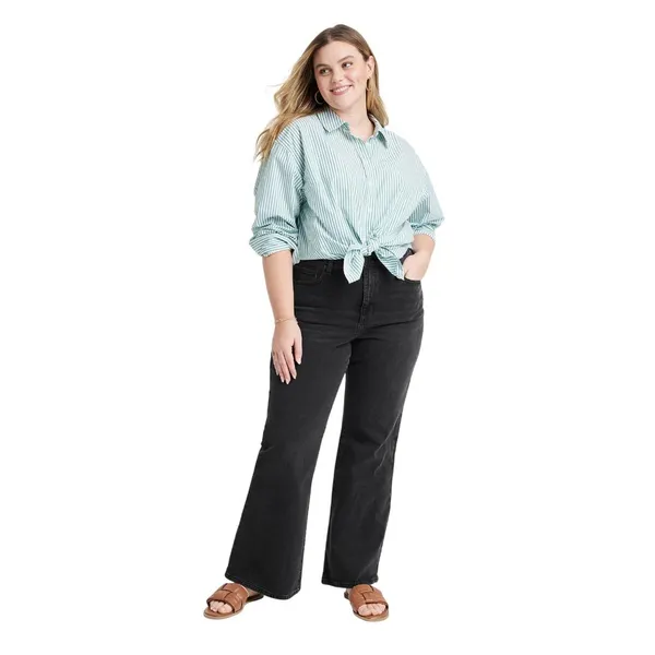NWT Universal Thread Womens High-Rise Flare Jeans 89510034 Black Wash 17 - Image 3