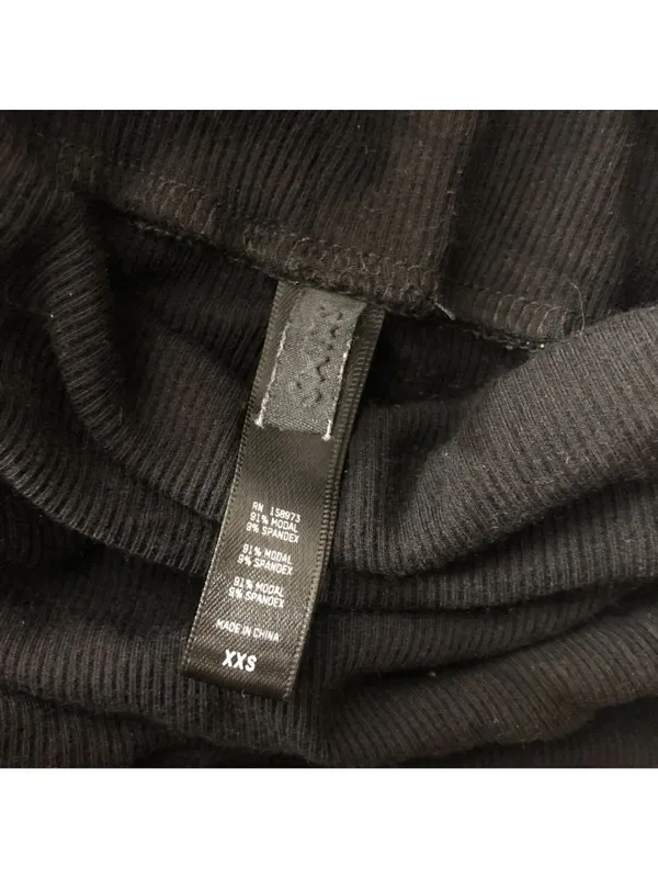 Skims Pants Ribbed Flare Modal Stretch Black XXS - Image 3