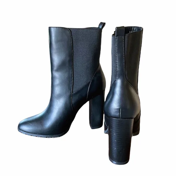 NEW French Connection Jenna Vegan Leather Heeled Boots - Image 5
